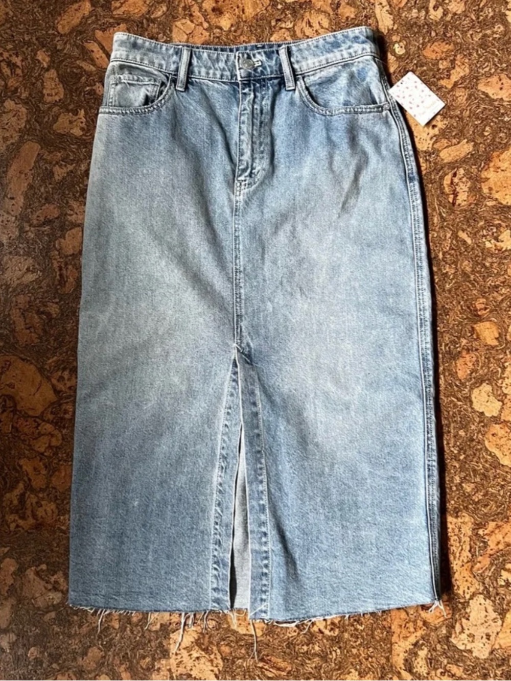 Free People “Salt of the Earth”  Denim Midi Skirt size 29 (6-8) NWT